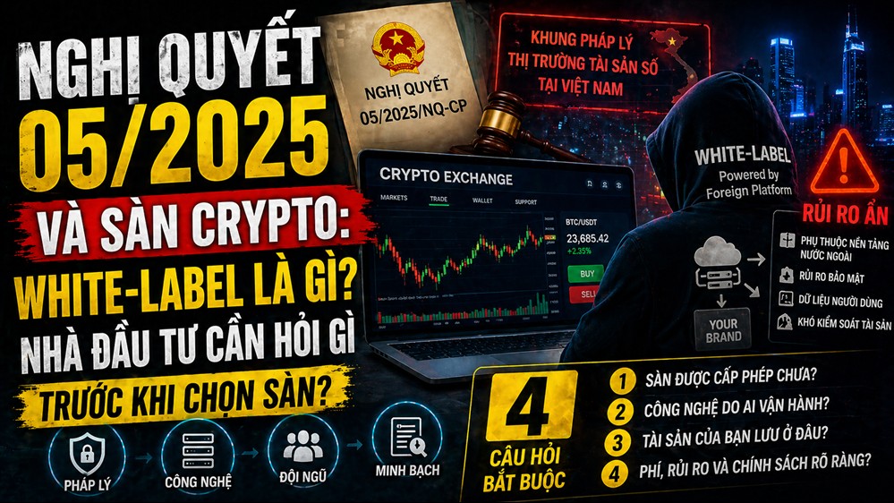Nghị quyết 05/2025, white-label và bốn câu hỏi khi chọn sàn tài sản số