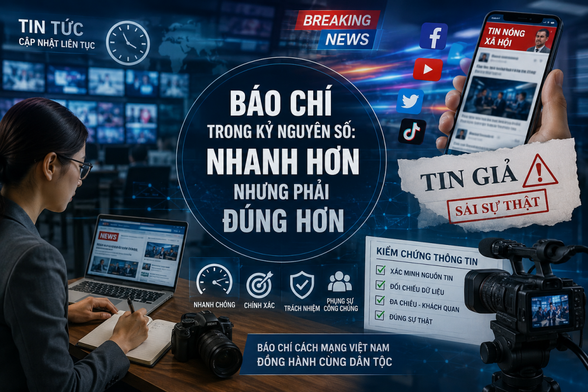 Báo chí trong kỷ nguyên số: Tốc độ không đánh đổi sự thật