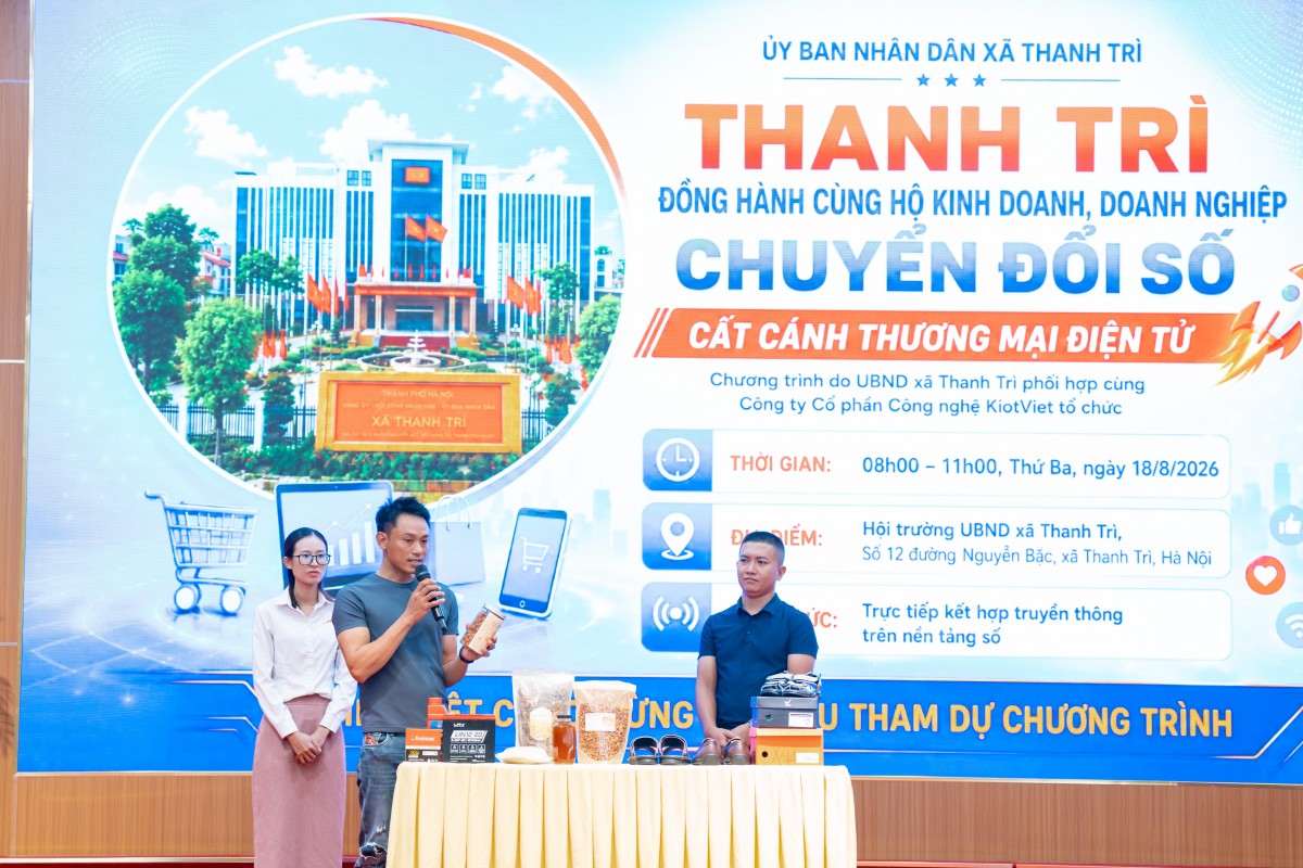 Gần 200 hộ kinh doanh tại xã Thanh Trì,  được hỗ trợ chuyển đổi số