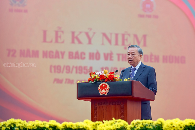 Phát biểu của Tổng Bí thư, Chủ tịch nước Tô Lâm tại Lễ kỷ niệm 72 năm Ngày Bác Hồ về thăm Đền Hùng- Ảnh 1.