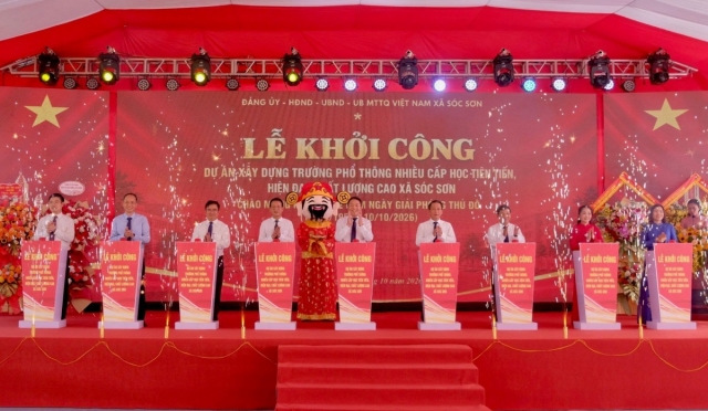 Sóc Sơn khởi công trường học chất lượng cao 678 tỷ đồng